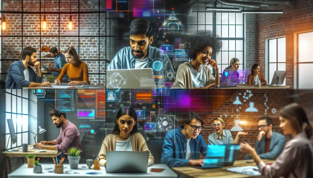 Startup founders utilizing AI agents for strategic decision-making.