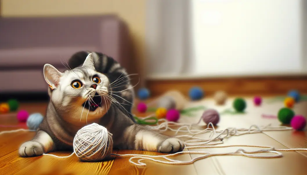 A majestic Maine Coon flaunting its luxurious fur on a sofa.