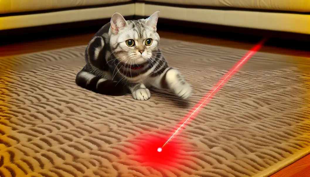 A Persian cat embodies feline royalty with a touch of humor.